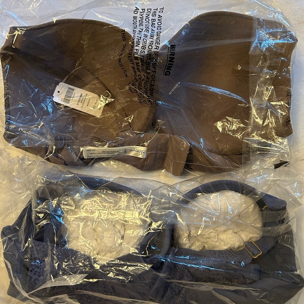 2 brand new with tags and in the bag (as shown) Soma bras size 38DD.